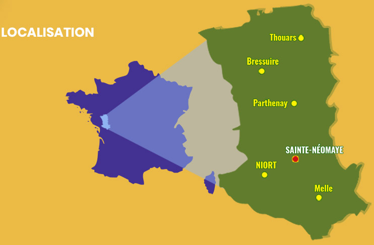 Commune de Sainte-Neomaye dans les Deux-Sèvres