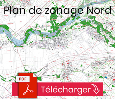 Plan du zonage nord de la commune de Sainte-Néomaye (PLUI)